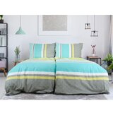 B.E.S. Siva/turkizna enojna posteljnina iz krepa 140x200 cm Beautiful Spring – | Shoptok.si