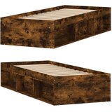  Posteljni okvir dimljen hrast 75x190 cm | Shoptok.si