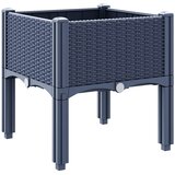  Vrtna sadilica s nogama plava siva 40 x 40 x 42 cm PP | shoptok.hr