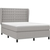  Box spring posteljni z vzmetnico svetlo siv 140x190 cm blago, (20737297) | Shoptok.si