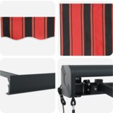vidaXL Ročna retraktibilna tenda z LED oranžna in rjava 350x250 cm | Shoptok.si