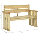 vidaXL Vrtna klupa 121 cm od impregnirane borovine | shoptok.hr