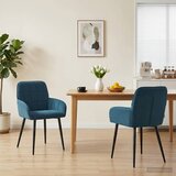  Trpezarijske stolice 2 pcs Baršun Plava 57 x 50 x 85 cm | Eponuda.com