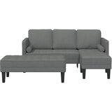  Set sofe s jastukom 2 pcs Tamno siva Poliester | shoptok.hr
