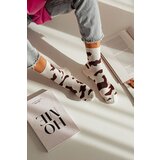 Milena Women's Socks With Spots Brown | shoptok.hr