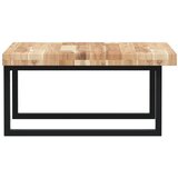  Zidna polica za umivaonik od čelika i masivnog bagremovog drva Smeđa 60 x 60 x 4 cm | Shoptok.si