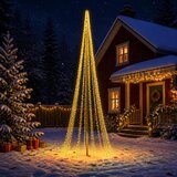  LED božićno drvce 485 cm 3000 LED lampica Topla bijela Čelik | shoptok.hr