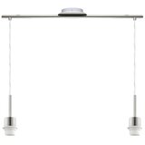 Brilagi LED luster na sajli RETRO GLASS 2xE27/60W/230V mat hrom/proziran Slike