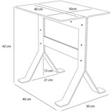 Hübsch Kovinska stranska mizica 30x40 cm Fold – | Shoptok.si