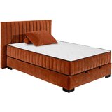MID.YOU POSTELJA Z VZMETNICO 140 cm x 200 cm , tekstil, leseni material barve konjaka | Shoptok.si