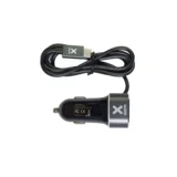 Autopunjac - Uni 1xUSB & USB-C- Black - 2,4A + 3A