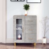  Komoda siva boja betona 69 5x34x90 cm od konstruiranog drva | shoptok.hr