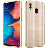 Cadorabo Ohišje, združljiv s Samsungom v brušenem zlatu - zaščitni pokrov, narejen iz fleksibilnega silikona TPU v brušenem dizajnu, (20593775) | Shoptok.si