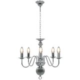 vidaXL Luster srebrni 5 žarulja E14 | shoptok.hr