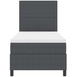  LED Box Spring Krevet Tamno siva i bijela 80 x 200 cm | shoptok.hr