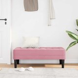  Klupa s jastukom Ružičasta 113 x 57 x 39 cm Baršun | shoptok.hr
