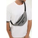 Dewberry 72422 Unisex 2 Compartment Shoulder and Waist Bag-GREY | ePonuda.com