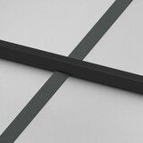 Sobna vrata tanka crna 102,5x201,5 cm kaljeno staklo i aluminij | shoptok.hr