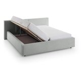 Meise Möbel Sivi tapecirani bračni krevet s prostorom za pohranu s podnicom 180x200 cm Cube – | shoptok.hr