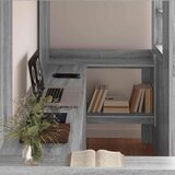  Postelja na podstrešju z mizo Siva Sonoma 75 x 190 cm, (5000137013) | Shoptok.si