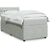 Box spring krevet s madracem svjetlosivi 100x200 cm baršunasti | shoptok.hr