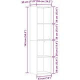 vidaXL Knjižna omara artisan hrast 36x30x143 cm inženirski les | Shoptok.si