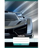 NEBULO šareni bilježnica s kvadratićima s uzorkom sportskog automobila 27-32 A/5 | shoptok.hr