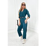 Kesi Jumpsuit with decorative belt navy | Shoptok.si