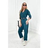 Kesi Jumpsuit with decorative belt navy