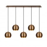 Opviq Vislica PETRA vintage, metal, 85 x 15 cm, visina 108 cm, promjer sjenila 15 cm, 5 x E27 40 W, Sivani - MR - 1000 | shoptok.hr