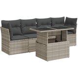 Maison Chic Seti vrtnega pohištva - Vrtna garnitura - Vrtni pohištvo set 5-delna z blazinami siv poli ratan, (21814183) | Shoptok.si