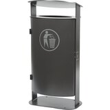  Posoda za odpadke za uporabo na prostem, prostornina 70 l, VxŠxG 1000 x 475 x 340 mm, antracitne barve Cene