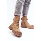 Boto Women's Beige Chunky Sole Boots Narelona | Shoptok.si