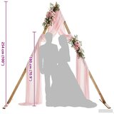  Vjenčani luk Svijetlosmeđa 202 x 95 x 254 cm Čvrsto borovo drvo | shoptok.hr
