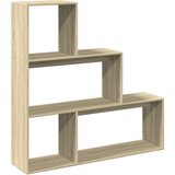 Furnova Pregrada s knjižno omaro 3-nadstropna sonoma hrast 123x29x123cm, (21932343) | Shoptok.si
