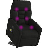  Električni masažni naslonjač na podizanje crni od mikrovlakana | Eponuda.com