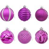  Set božićnih kuglica 36 kom. Lila 6 cm Polistiren | shoptok.hr