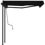  Automatska tenda na uvlačenje sa stupovima 3 x 2 5 m antracit | shoptok.hr