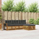  Set vanjskih sofa 4 kom. Prirodna i antracit | shoptok.hr