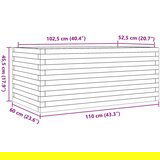  Vrtna sadilica bijela 110x60x45 5 cm od masivne borovine | shoptok.hr