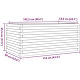  Vrtno cvetlično korito belo 110x60x45,5 cm trdna borovina | Shoptok.si