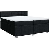 vidaXL Krevet s oprugama i madracem crni 200x200 cm od tkanine | shoptok.hr