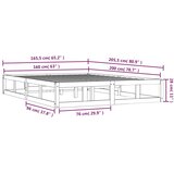  Okvir za krevet bijeli 160x200 cm od masivne borovine | shoptok.hr