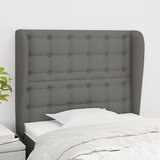  Uzglavlje s ušima tamnosivo 83 x 23 x 118/128 cm od tkanine | Eponuda.ba