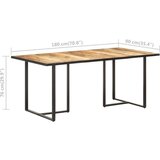  Blagovaonski stol 180 cm od grubog drva manga | shoptok.hr
