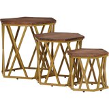  Klubske mizice Rjava 55 x 55 x 50 cm Masiven les manga, (5000107346) Cene