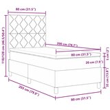 Krevet s opruga kutije Ružičasta 80 x 200 cm Baršun | Eponuda.ba