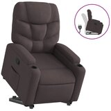 Maison Chic Naslanjač - Relax naslanjač s funkcijo vstajanja temno rjavo blago, (22042120) Cene