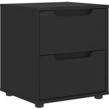 vidaXL nočna omarica VISNES Black 45x40x50 cm inženirski les | Shoptok.si