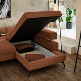 Hom`in KOTNA SEDEŽNA GARNITURA, šenilja barve konjaka | Shoptok.si